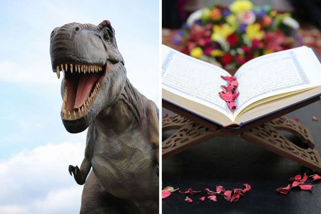 quran and dinosaur side by side to answer does the quran mention dinosaurs 